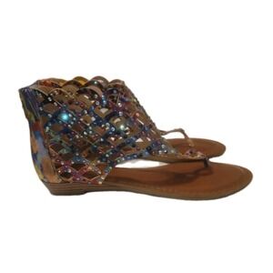 Zigi Soho Melaa Rainbow Gladiator Womens Boho Sandals